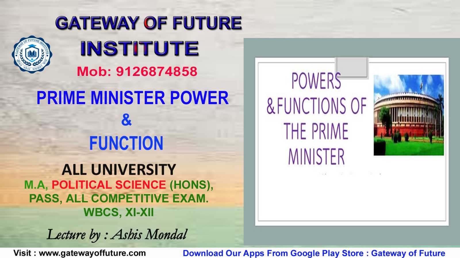 PRIME MINISTER POWER AND  FUNCTION